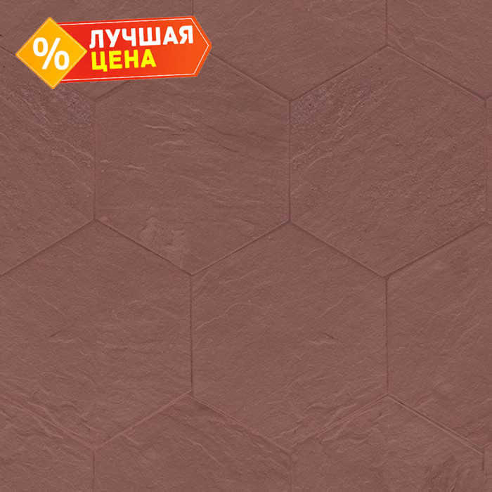 Клинкерная брусчатка Muhr №03 Naturrot, гексагон 200x20 мм