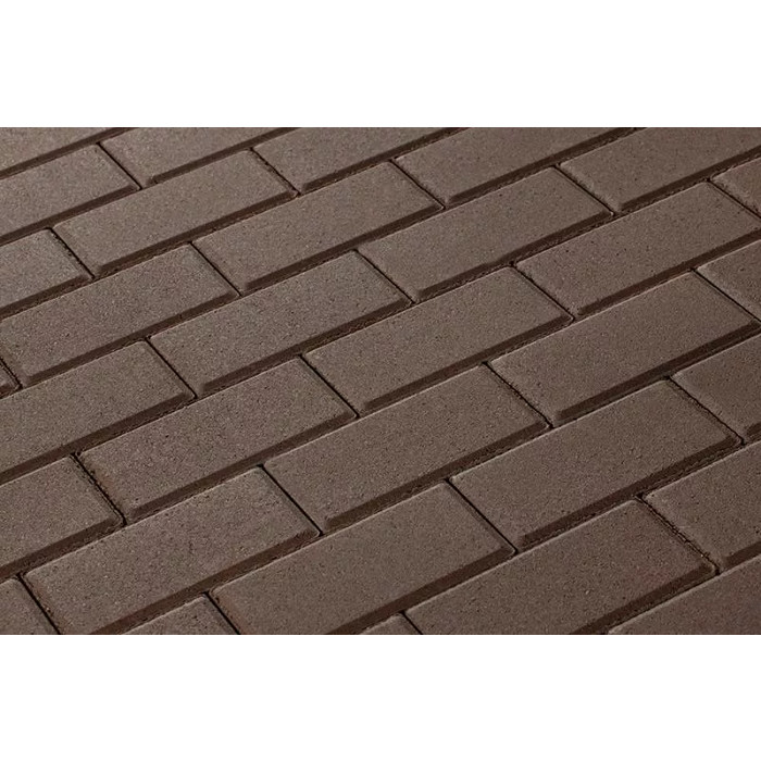 Брусчатка 342 механический завод Прямоугольник (кирпич) 200х100х40 мм Коричневый