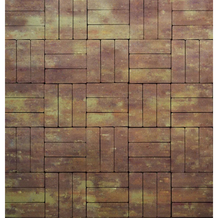 Тротуарная плитка Artstein Паркет 60 мм Color Mix Порто