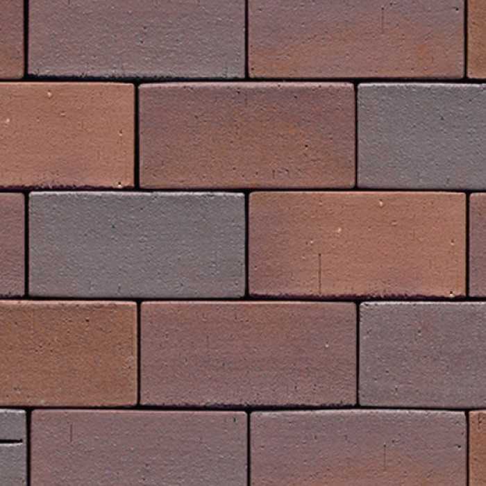 Клинкерная брусчатка Muhr №04 Rotbraun-bunt, 200x100x52 мм