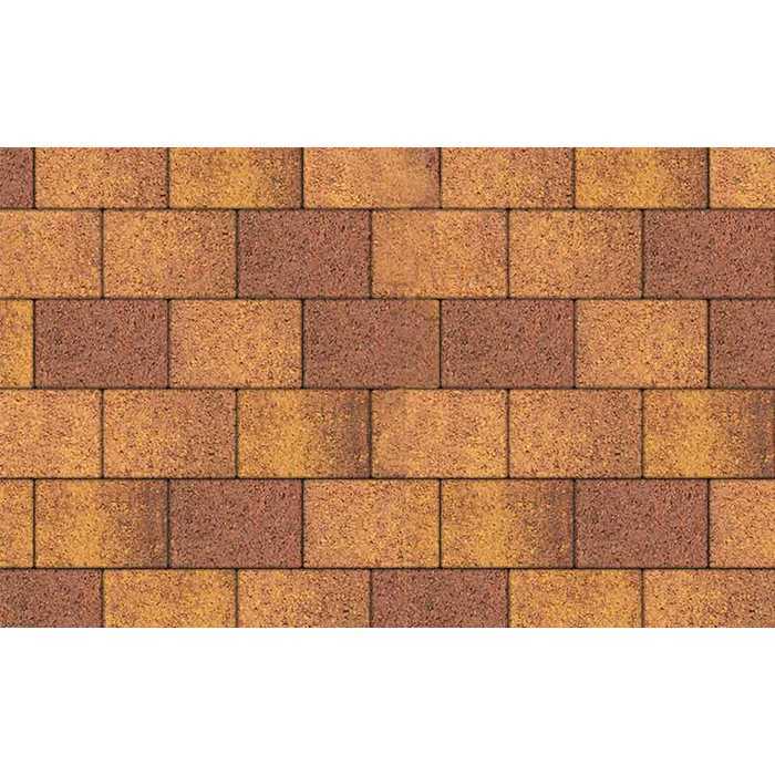 Плитка тротуарная Прямоугольник (Ла-Линия) Б.1.П.8 Листопад гранит Осень, 300x200x80 мм